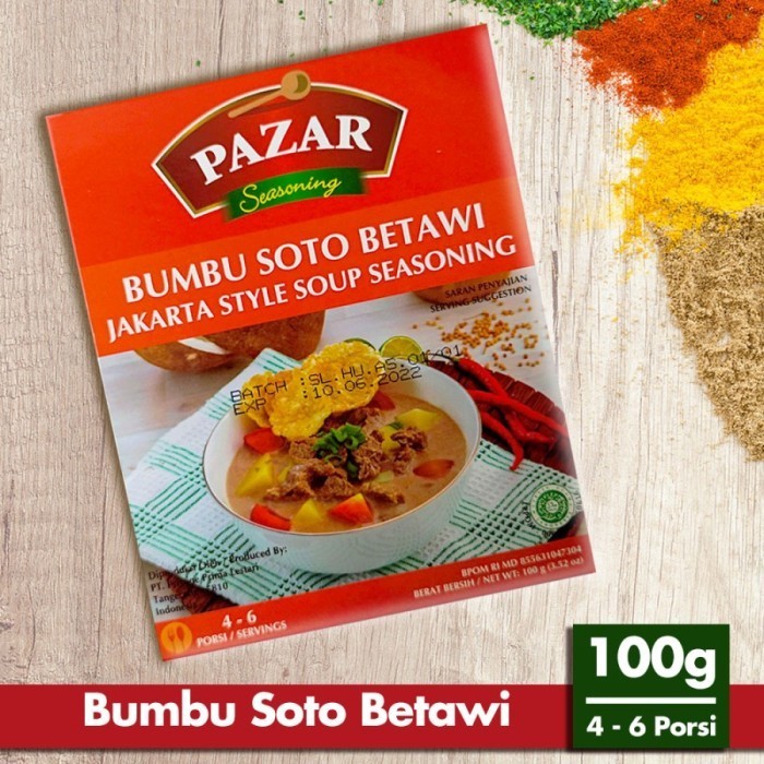 

FH364 PAZAR BUMBU SOTO BETAWI - Bumbu Masak Instan Box 100g FREE ONGKIR