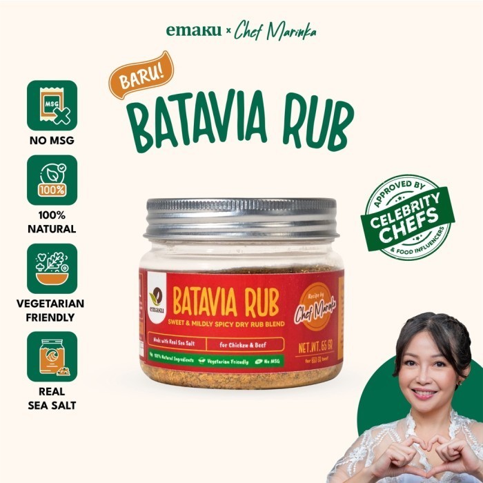 

ZO363 Emaku BATAVIA DRY RUB / Bumbu Marinasi Rempah Sapi Ayam / Bumbu Masak NEW