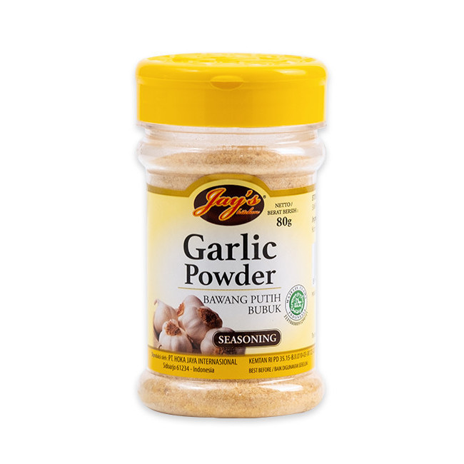 

ZC315 (BUMBU BAHAN MASAKAN) JAYS GARLIC POWDER 80GR STOK TERBATAS