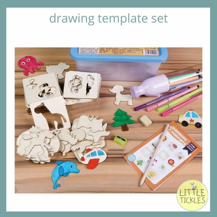 

Drawing Template Set Stencil Art - Belajar Menggambar Jiplak Kayu -Anza Wahda