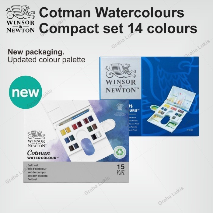 

Winsor&Newton Cotman Water Colour Compact Set 14 Colours -Anza Wahda