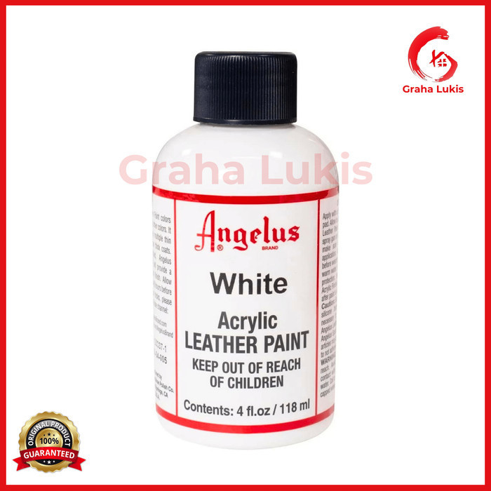 

Angelus Acrylic Leather Paints - White 4 Oz -Anza Wahda