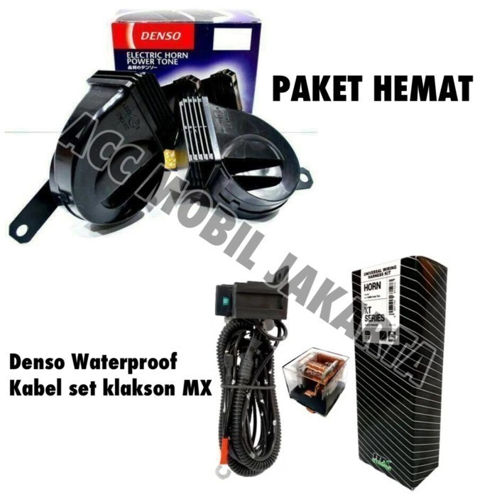 NEW KLAKSON MOBIL AVANZA DENSO KEONG WATERPROOF KABEL SET RELAY MX