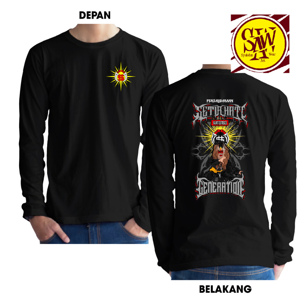 KAOS PERSAUDARAAN SH WINONGO GENERATION REOG KAOS LENGAN PANJANG LOGO DEPAN SINAR SYAHDAN 06