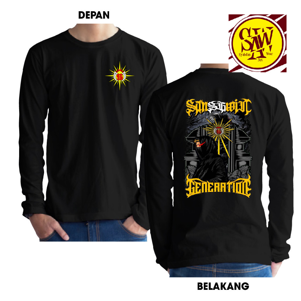 KAOS PSHW SANSHWIN GENERATION KAOS SH WINONGO KAOS LENGAN PANJANG LOGO DEPAN SINAR SYAHDAN 03