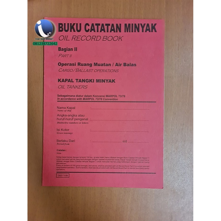 

Buku Catatan Nyak/ Oil Record Book/ Jurnal Oli Part 2