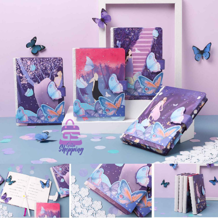 

Magnetic Notebook Diary Butterfly / Jurnal Agenda Buku Tulis - 1360