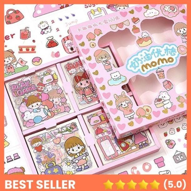 

INSTING LION Sticker Waterproof Sticker Momo Dapat Box Isi 100 Lembar