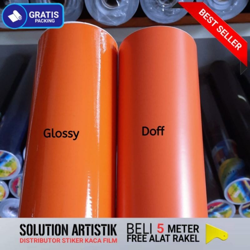 Scotlite Sticker Motor , Mobil Warna Orange