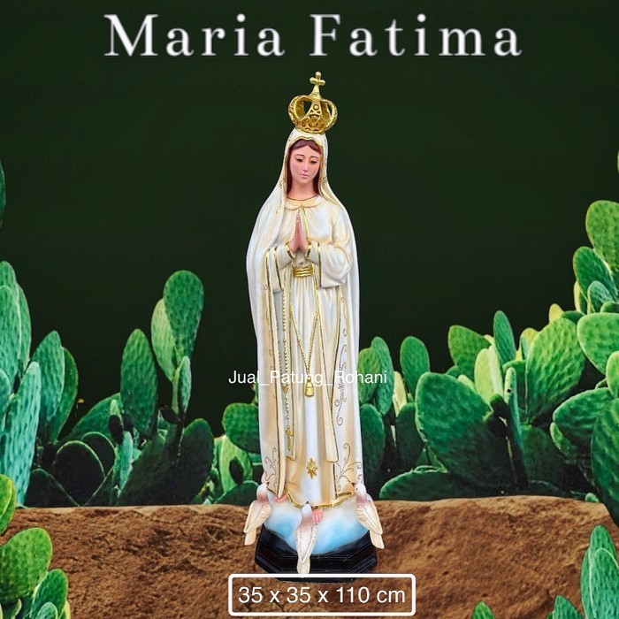 Aba Patung Maria Fatima Mahkota 100 Cm