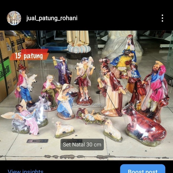 Aba Patung Set Natal 30 Cm