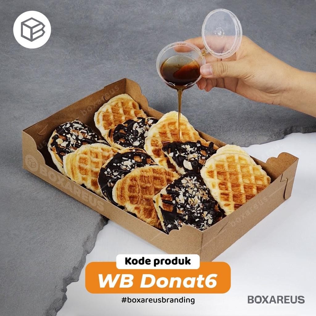 Box Donat isi 6 | Dus Donat Laminasi | Kotak Mika | WB DONAT6