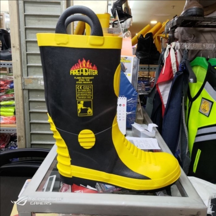SEPATU SAFETY BOOTS DAMKAR FIREFIGHTER FIRE RANGER/SEPATU PEMADAM