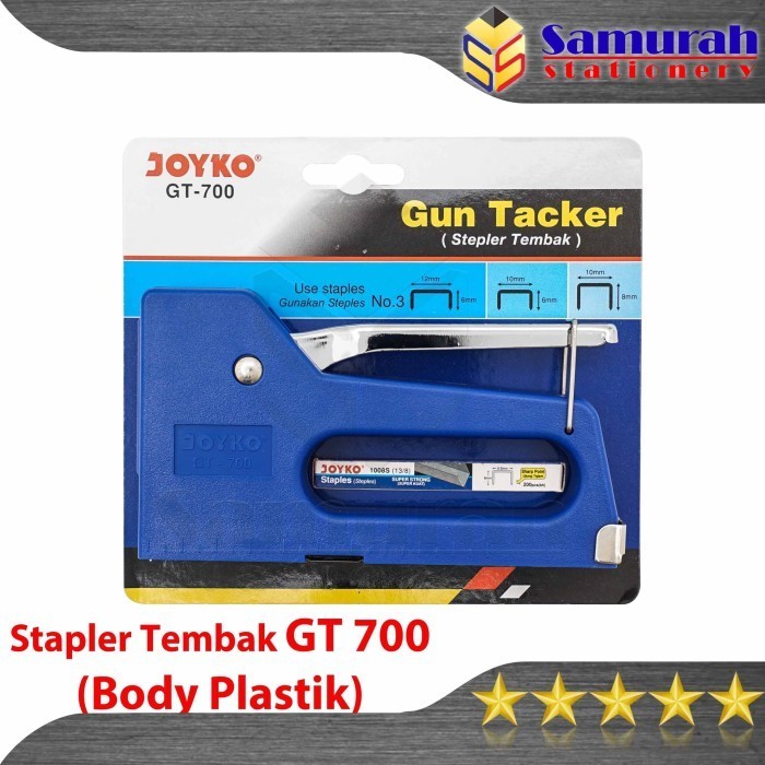 

Terbaru Mesin Stapler Tembak Joyko Gt-700 Body Plastik / Gun Tacker Gt 700 Murah