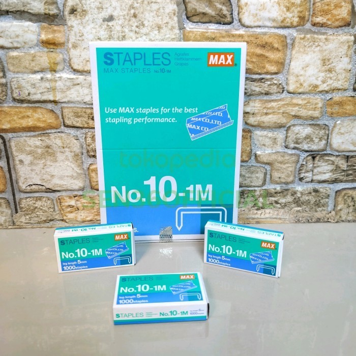 

Terbatas Isi Staples Max No.10 (1Pak Isi 20 Tube) High Quality