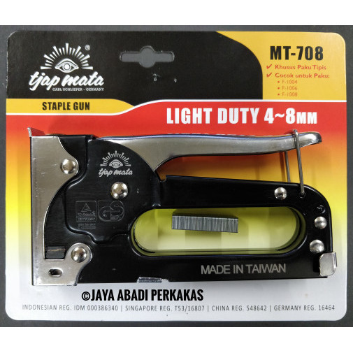

Ready Tjap Mata Staples Staple Gun Jok Tembak Tacker Hekter Light Mt-708 Premium