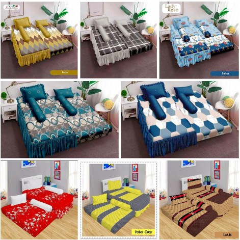Sprei Sorong Lady Rose Motif Alex / Sprei Duo 2in1