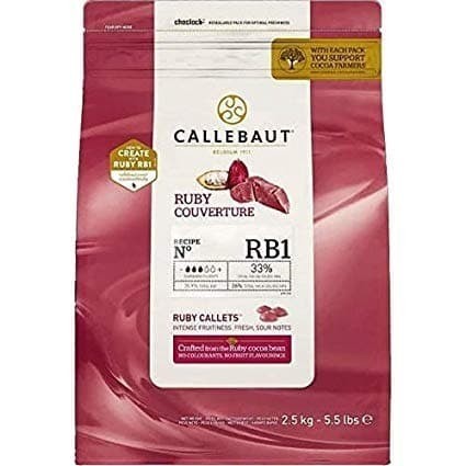 

Ready Callebaut Ruby 33% belgian couverture chocolate repack 200 gr
