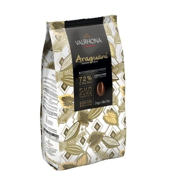 

Ready Valrhona Araguani 72% 250gr dark Chocolate coklat hitam