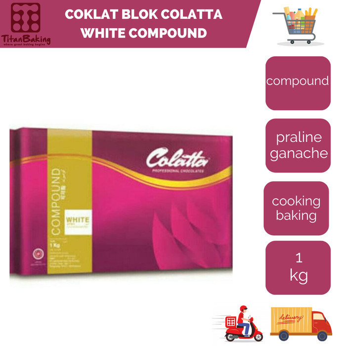 

Ready Coklat Blok Colatta White Compound 1 kg Coklat Putih Colatta Chocolate
