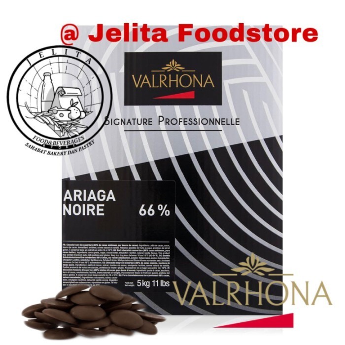 

Ready Valrhona Ariaga 66% Dark Chocolate 250gr (coklat hitam) cokelat
