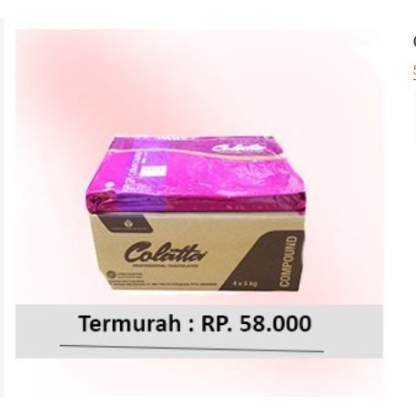 

Ready Collata dark 1kg/cokelat batang/dark cokelat compound