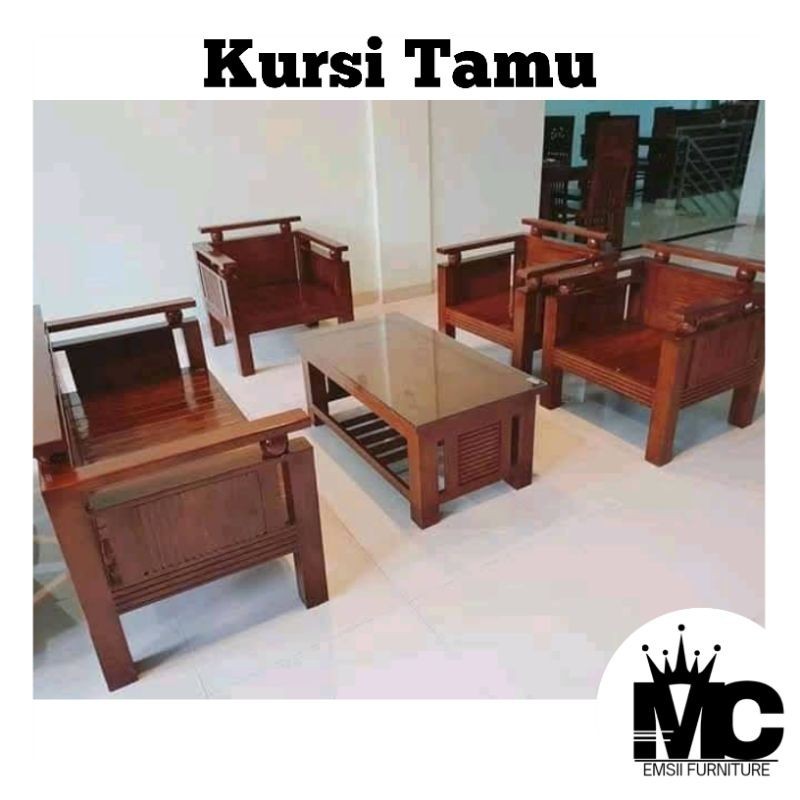 Kursi Tamu Model Salur Kayu Jati Kursi Tamu Minimalis Kursi Tamu Minimalis Jati Kursi Tamu Jati Kurs