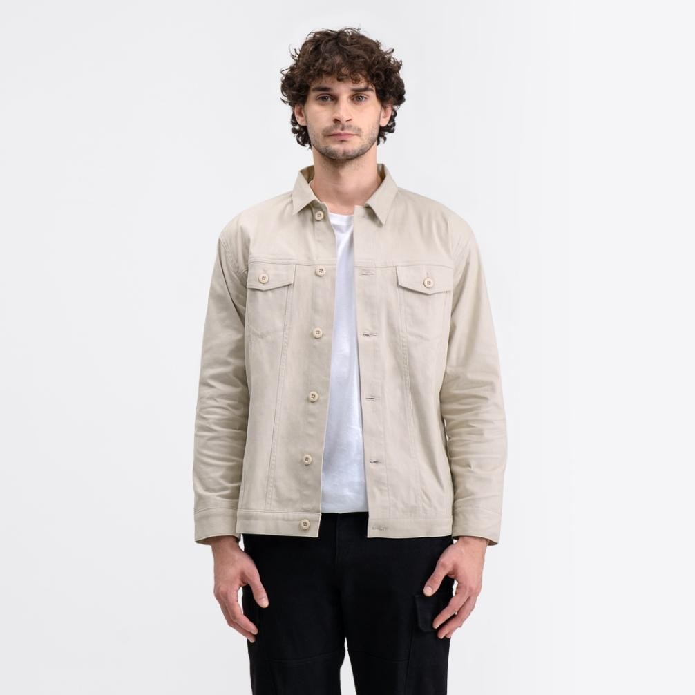 Livehaf - Trucker Canvas Jacket Light Cream