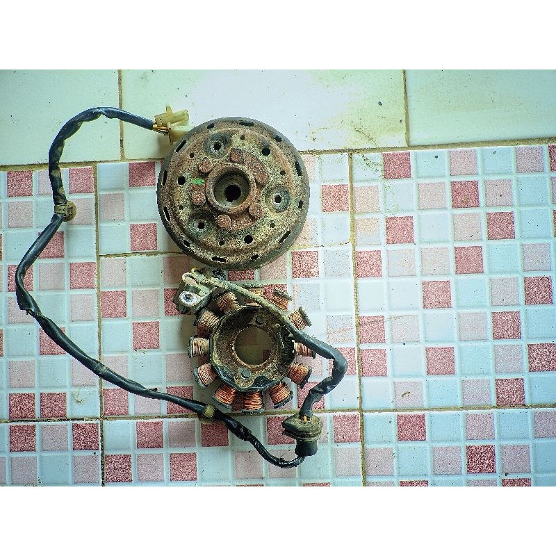 Magnet+Spul jalan Motor Honda Beat fi Scoopy fi Spacy fi Stater kasar Original Cabutan