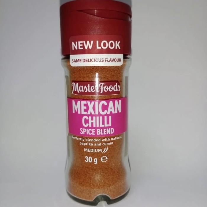

Ready masterfoods mexican chilli powder 30gr bumbu cabe masterfood