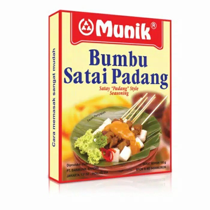 

Ready Munik Bumbu Sate Padang Satay Padang Style Seasoning Bumbuinstan 100Gr