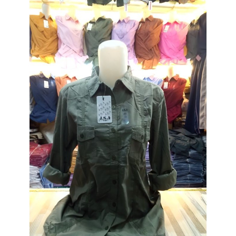 Promo Mega Sale 4.4 // KEMEJA ATASAN KATUN PREMIUM JSA /KEMEJA FORMAL/KEMEJA POLOS JSA