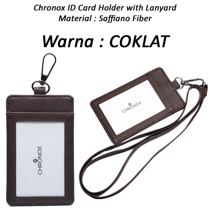 

Chronox Id Card Holder With Lanyard - Saffiano Fiber