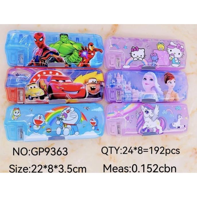 

pencil case magnet transparan baru plus motif disney rautan satuan