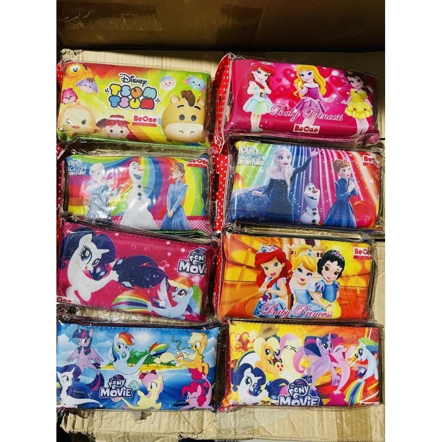 

pencil case kain sleting motif disney b-one satuan