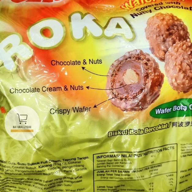 

Apollo Roka Waffer Ball 50S (300Gr/250Gr) Original / Susu / Pandan / Koko Isi 50S All Varian Cokelat Snek Jadul Biskuit Bola Coklat