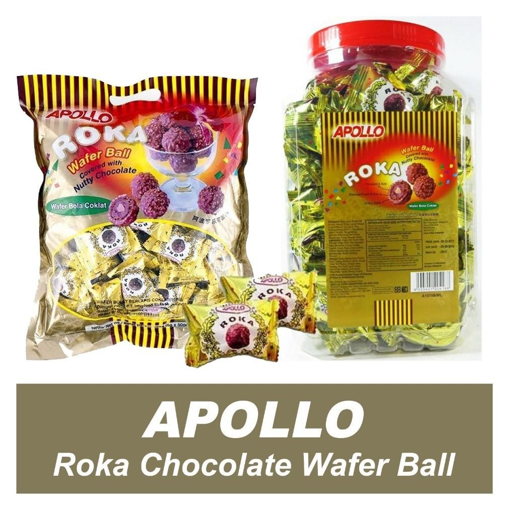 

Roka Apollo Wafer Ball Coklat Exp Maret 2025 Promo Halal
