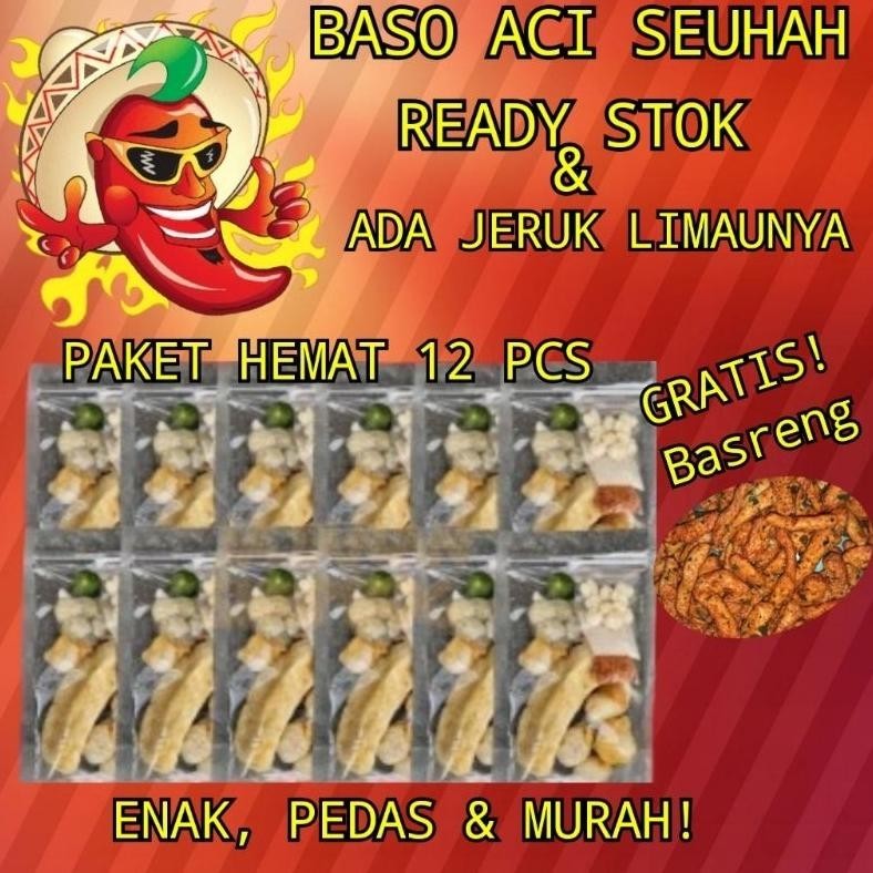 

Baso Aci 12 Pcs / Baso Aci 12Pcs / Paket Baso Aci Murah / Bakso Aci Paket Murah 12Pcs Free Basreng