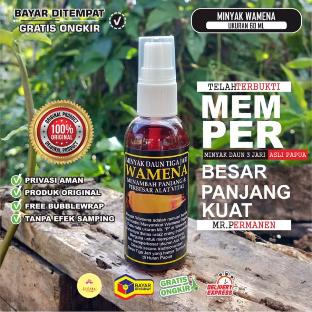 Privasi Aman - Minyak Urut Minyak Wamena Daun Tiga Jari 100% Ori Obat Pembesar Mr P