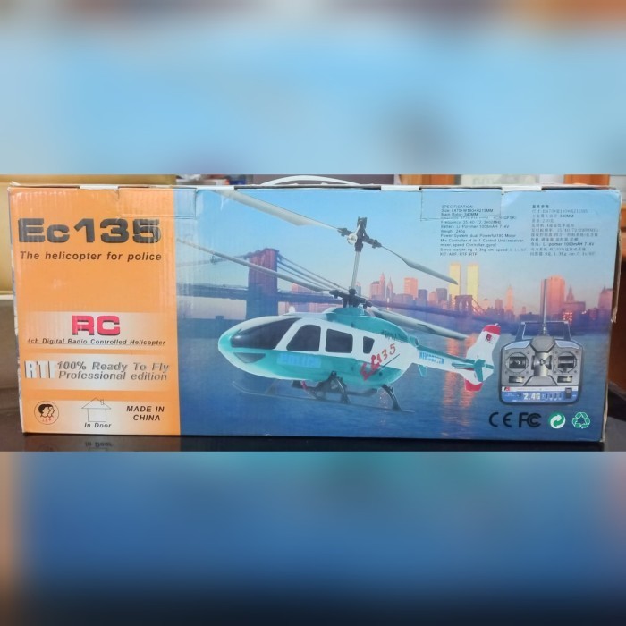 helicopter aeromodelling remote 4 channel (colco)