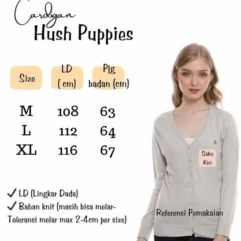 Promo Cardigan Hush Puppies Cardigan Koas Knit Cardi Eclo Cardigan Waffle Wanita Cardigan Rajut Kore