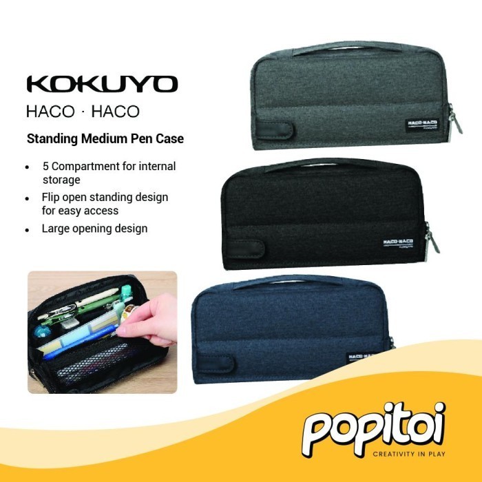 

Kokuyo Haco Haco Standing Medium Pen Case Pencil Storage Organizer