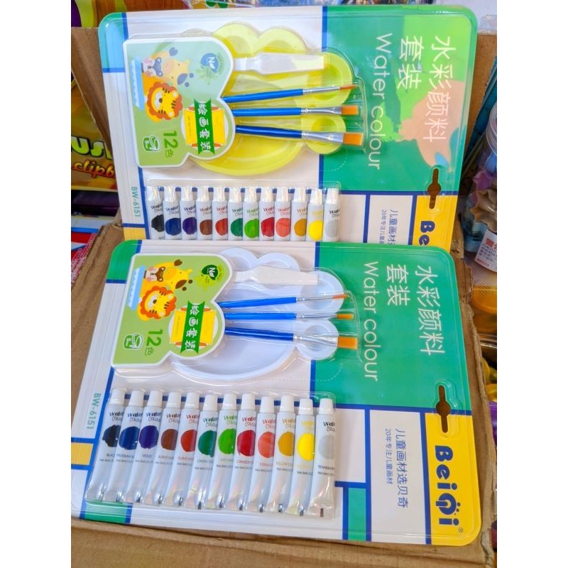 

ALAT LUKIS BEIQI CAT 12 WARNA DAN KOAS WATERS COLOURS