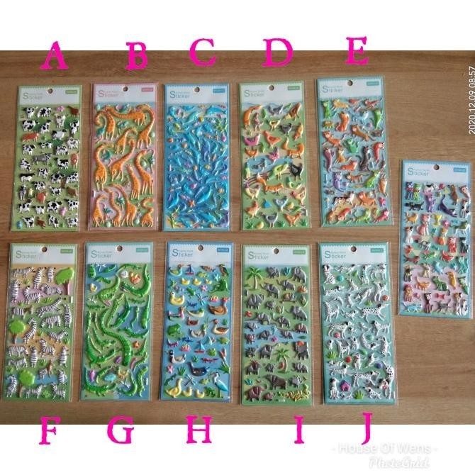 

New Sticker Animal - Sticker Timbul Animal - Sticker Binatang Stok Terbatas