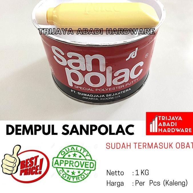 Dempul Sanpolac 1 Kg Dempul Besi Kayu Hardener Resin Kualitas Premium