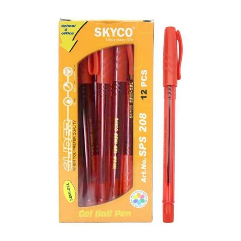 

New Product Pulpen Pen Merah Greebel Technoline Isi 12 Pcs