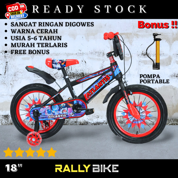 Sepeda Anak Laki Laki Bmx Ukuran 18 Inc Usia Umur 5 - 7 Tahun