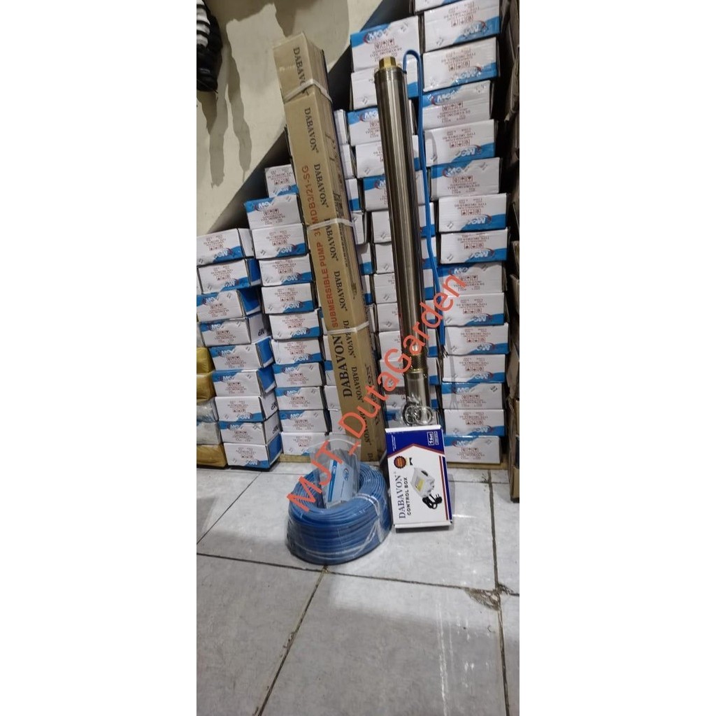 Pompa Satelit 3" Dabavon 1 Hp + Kabel Satelit 50M