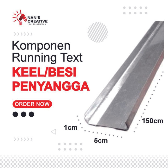

Keel Dudukan Magnet / Besi Penyangga Running Text