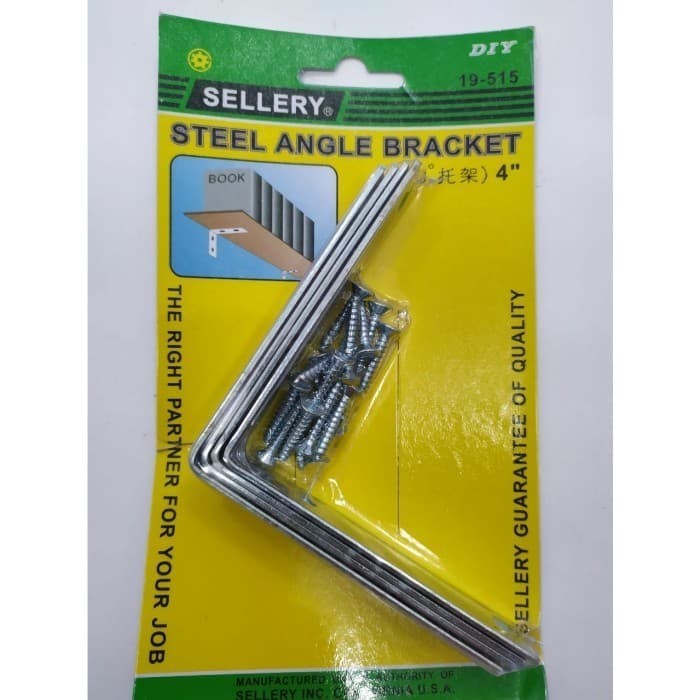 Sellery Siku Besi L Siku Rak Penyangga Meja Kursi Tv Ambalan 10Cm